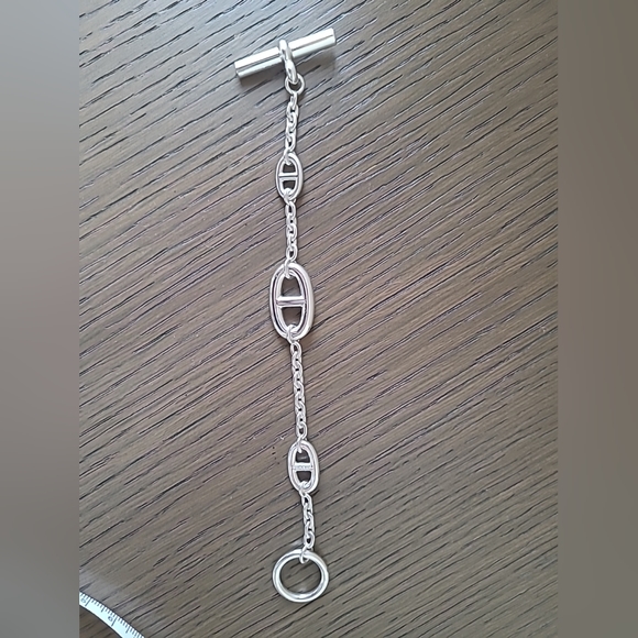Hermes 2023 Sterling Silver Farandole Multi Chaine D'Ancre Bracelet 6.5 Inches - Picture 12 of 12
